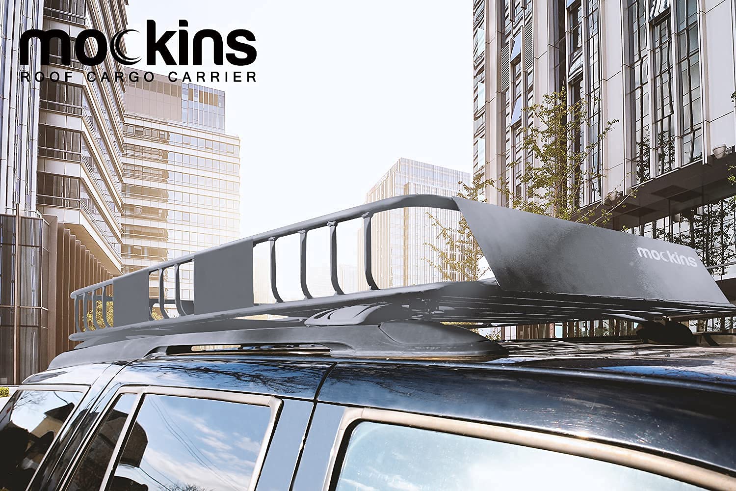 Mockins Roof Rack Rooftop Cargo Carrier with Bungee Net The Steel Luggage Rack is 64" Long X