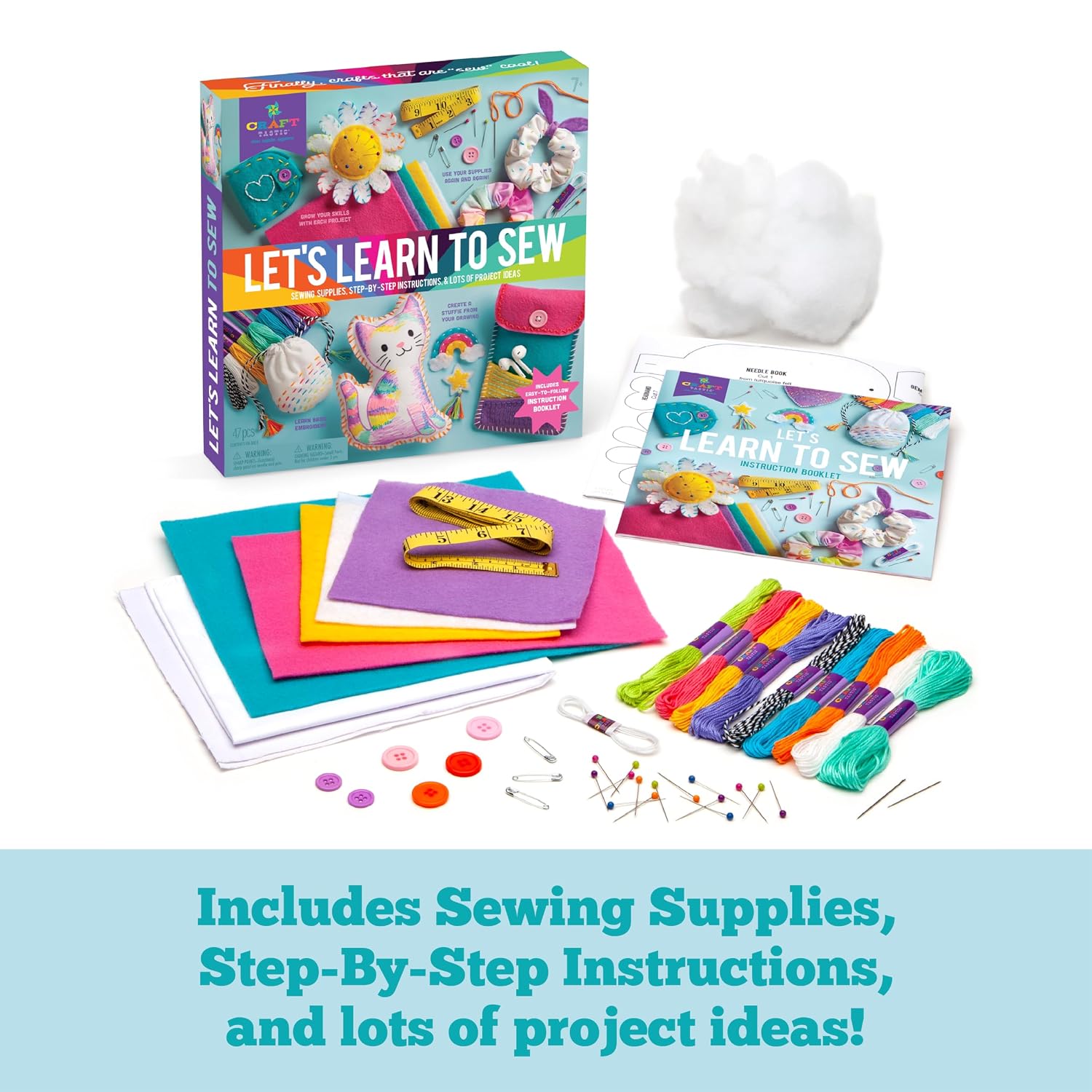 Craft-Tastic Let's Learn to Sew Mini Sewing Kit - Image 3
