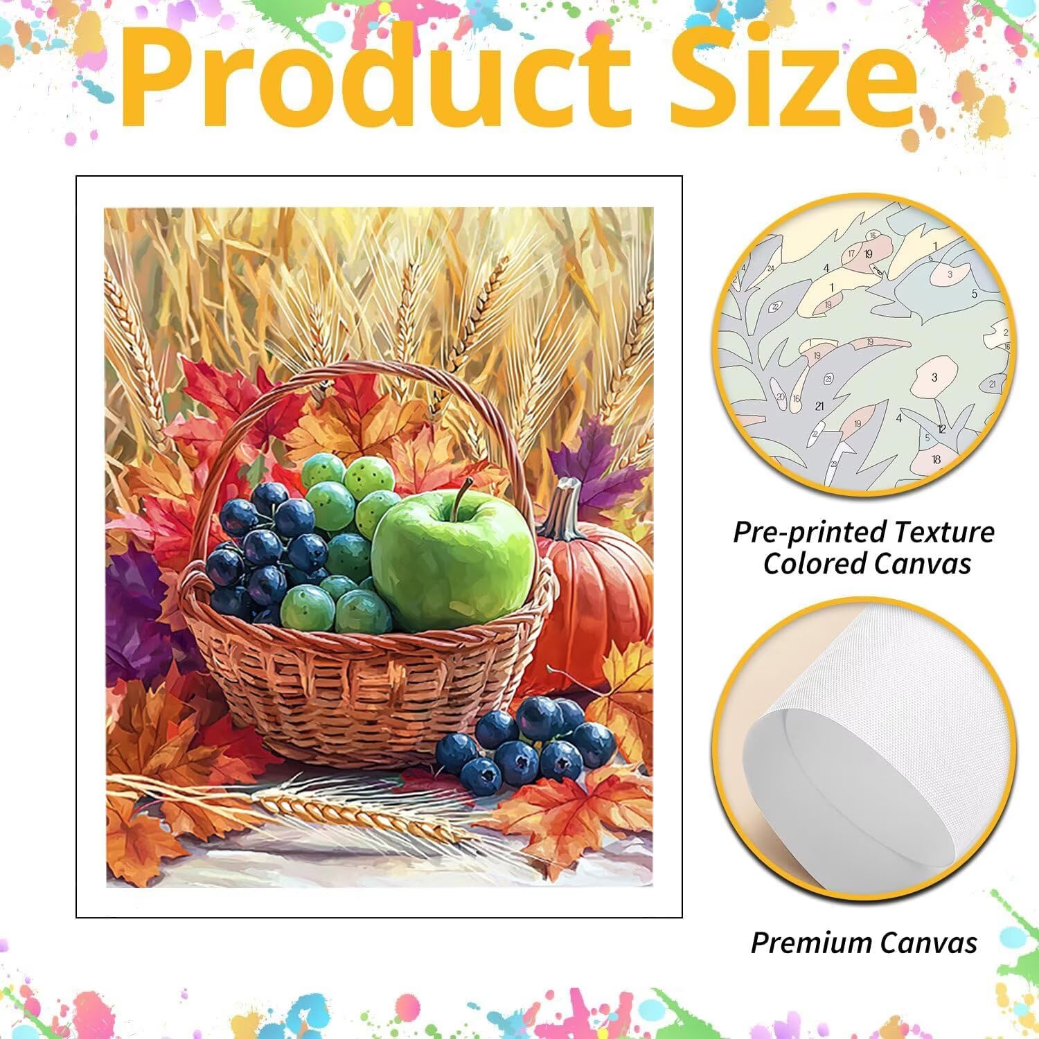 WEISHIWE Automne fruit Peinture Numero Adulte Kits, 80x100cm m-915