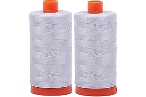 Aurifil Mako 50wt Doubling Thread Cone - Dove White 2600 Color