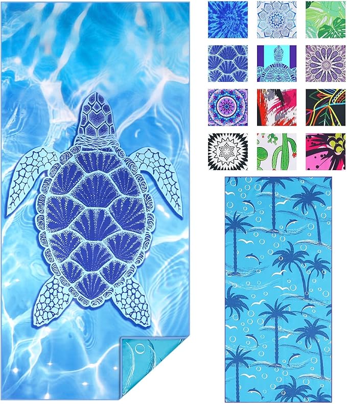 Microfiber Thin Beach Towel Lightweight Oversized 71x32