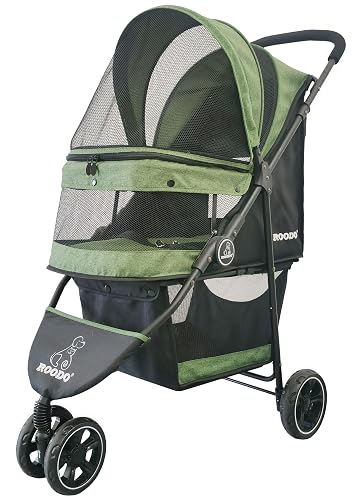 ROODO 3 Wheel Pet Stroller Lightweight Foldable Jogger (Green)