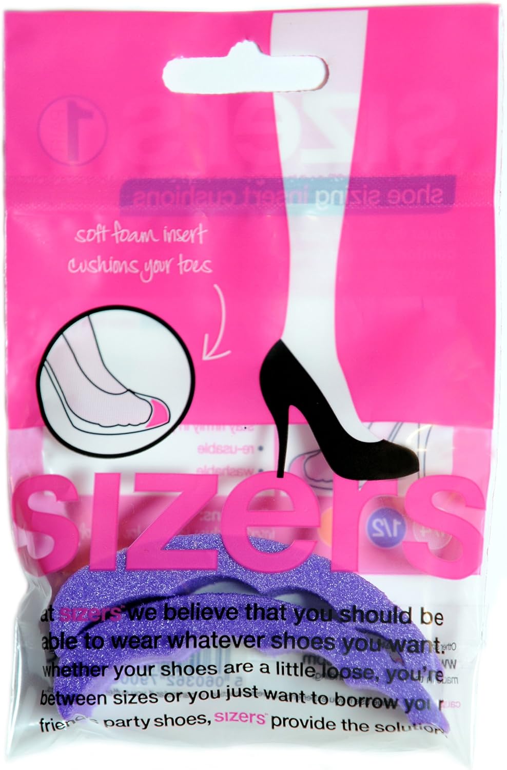 Sizers - shoe sizing insert cushions (Purple (1/2 Sizer))