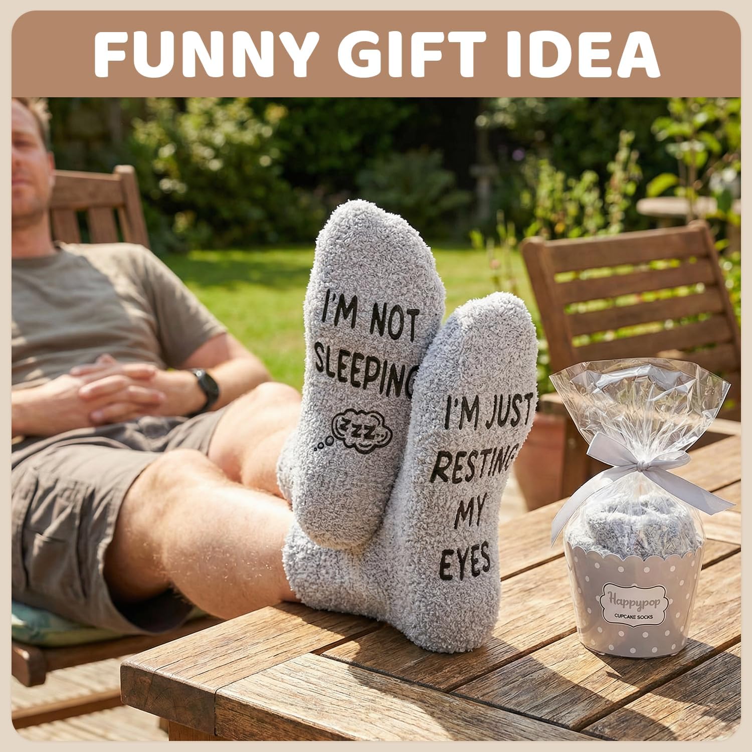 HAPPYPOP Novelty Gifts for Men - Grey Socks for Son in Law Dad Uncle Brother - Image 3