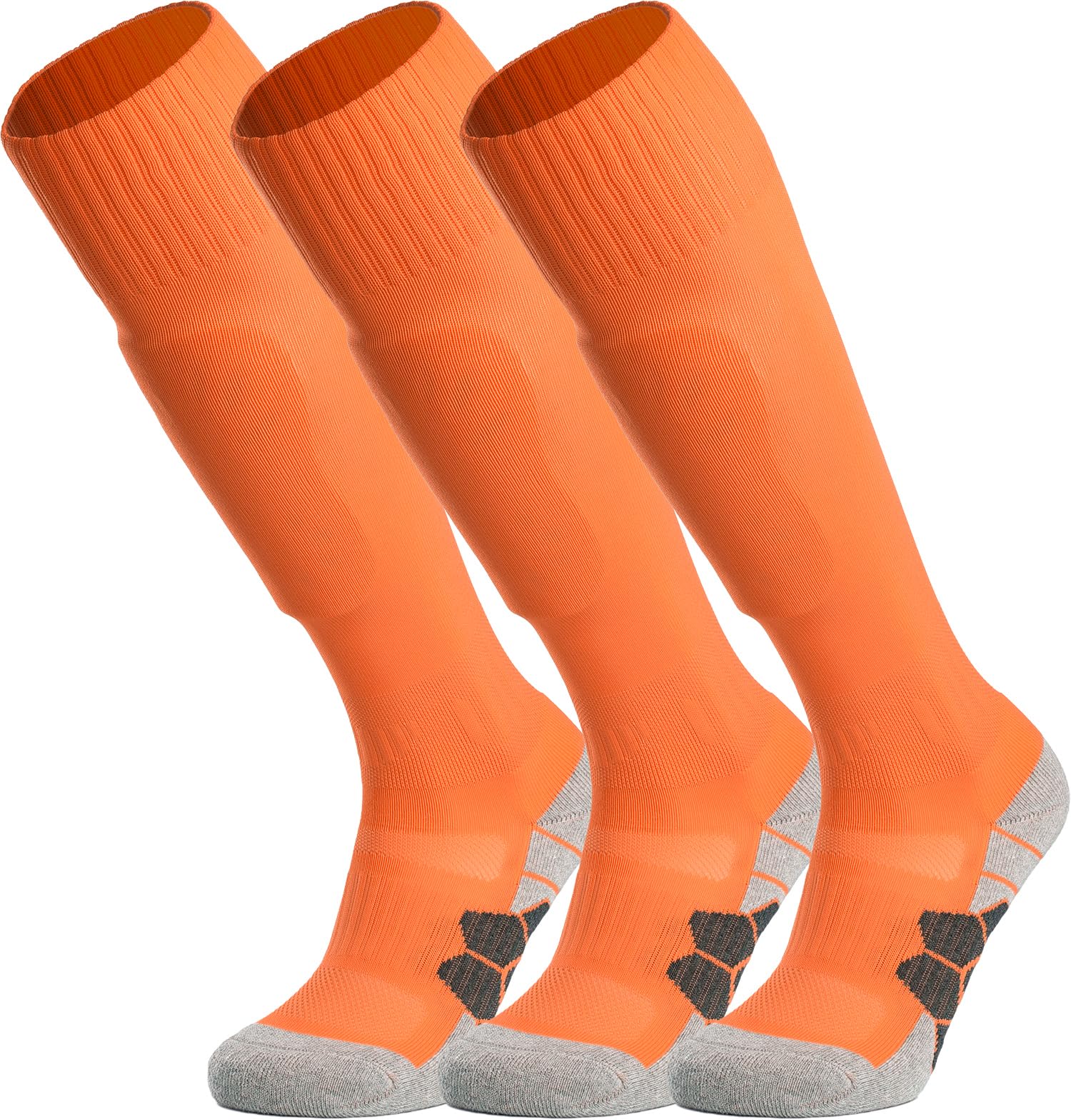 APTESOL Knee High Soccer Socks (1/3/5 Pair) Team Sport Cushion Athletic Socks for Kids Youth Adult