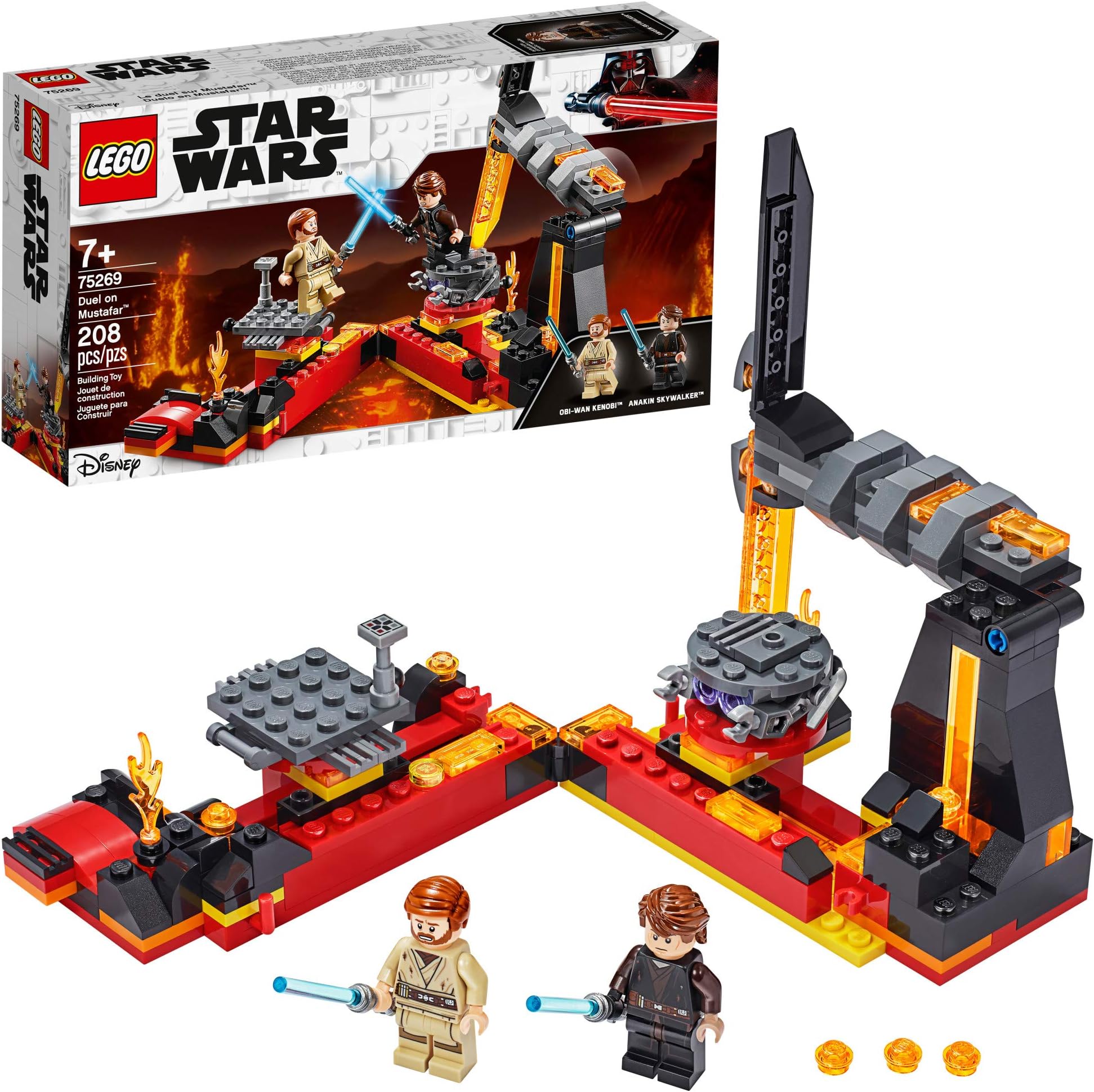 Star Wars: Revenge of The Sith Duel on Mustafar 75269 Anakin Skywalker vs. OBI-Wan Kenobi Building Kit (208 Pieces)