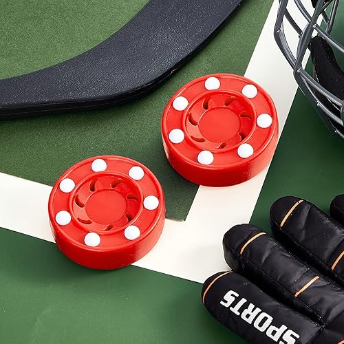 Vista 10 de Deekin Discos de hockey de hockey callejero Discos de hockey con rodillos de hockey multifuncionales, novedoso juego de hockey para interiores