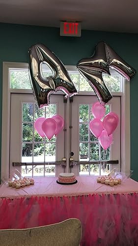Miniatura 6 de Globos de papel aluminio plateado de 16 pulgadas, letras de la A a la Z, números del 0 al 9 para decoración de graduación, boda, fiesta de