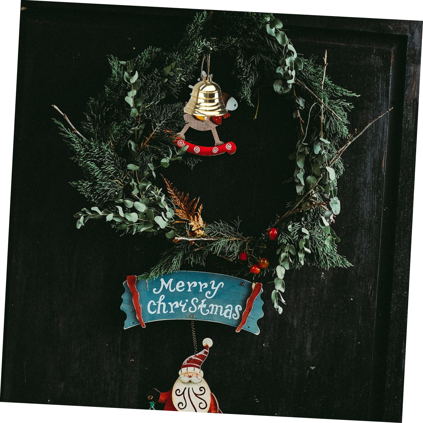 Ciieeo 5piezas Campana De Navidad De Latón Musical Adorno Colgante para Decoración Casa y Jardín Dorado
