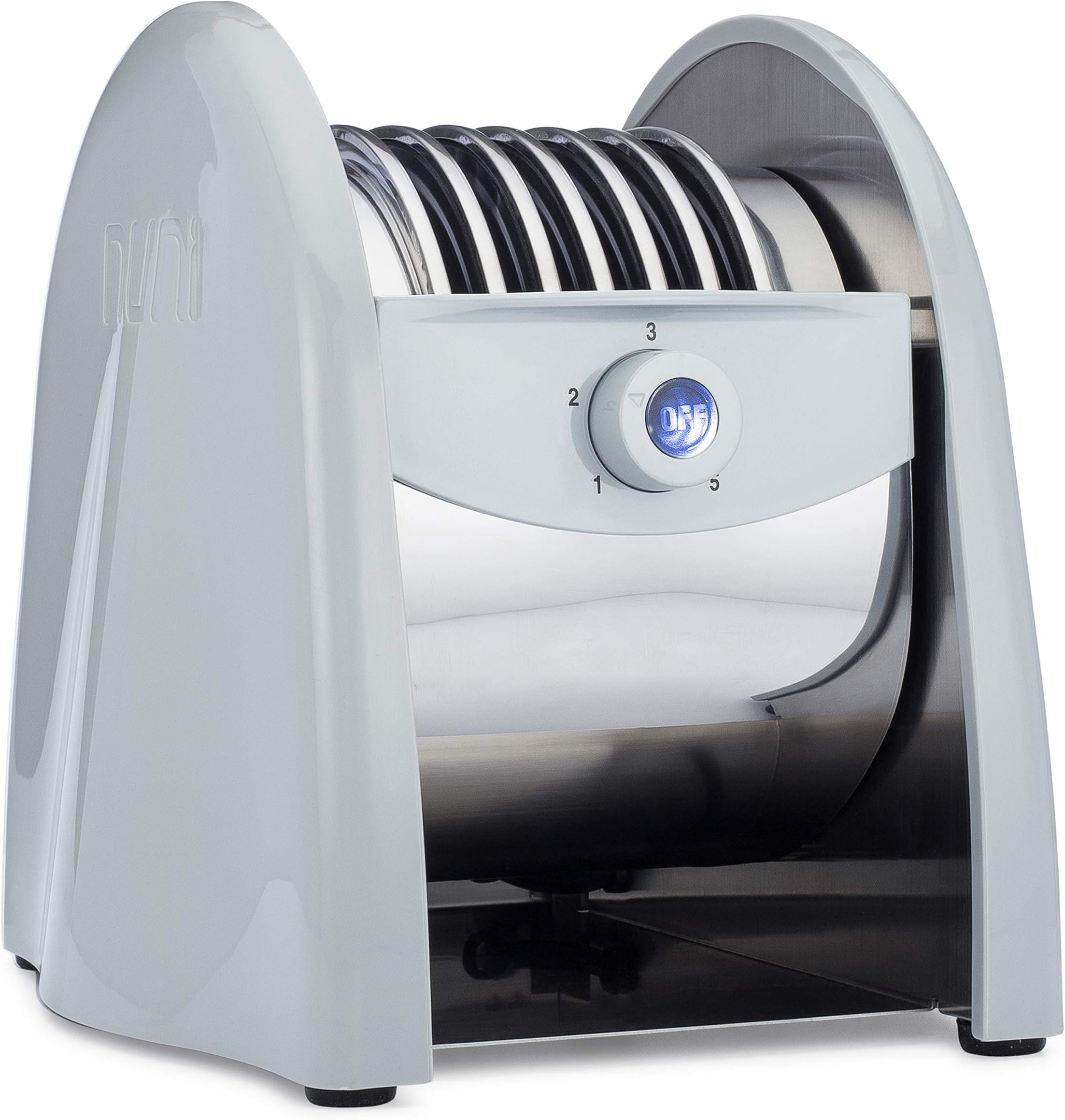 NUNI - World's First Tortilla Toaster (Grey). 6 Hot Tortillas in Less Than One Minute. Easier Than Warming Tortillas On The Stove. Better Than Warming Tortillas In The Microwave. Made For 6-Inch Corn, Flour, & Wheat Tortillas.