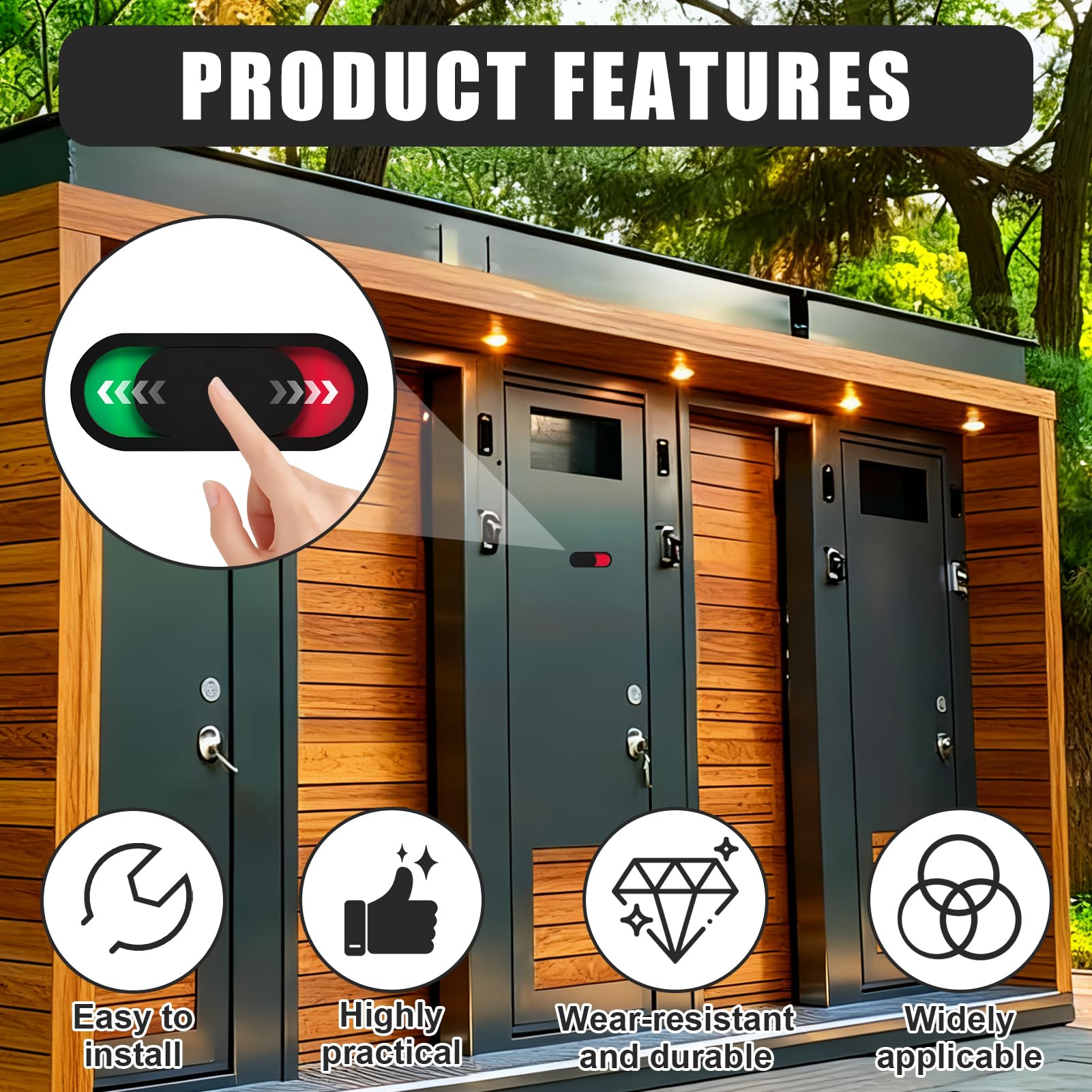 3 carteles abiertos ocupados para puerta corredera de privacidad, control deslizante libre ocupado, con deslizador, por favor, no molestar para baño, oficina, hogar, decoración de habitaciones