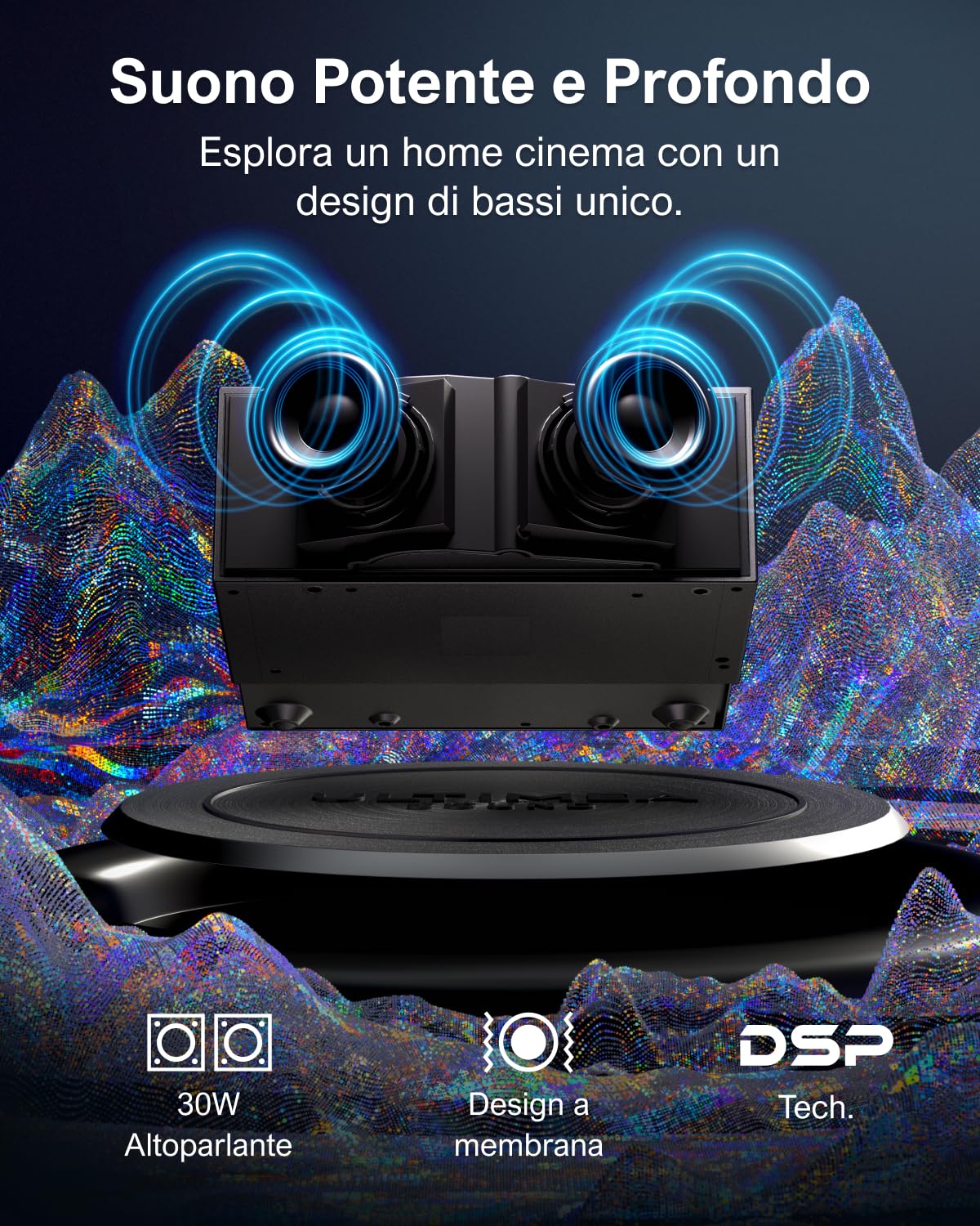 ULTIMEA Proiettore 4K Supportato con Auto Focus/6D Keystone, Proiettore 1080P Nativo Home Cinema con 900 ANSI, Evitamento degli Oggetti, Proiettore WiFi 6 Bluetooth per iOS/Android/TV Stick