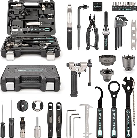 Cyclists Professional 33-Piece Bicycle Repair Tool Kit for E-bike, Road, and Mou