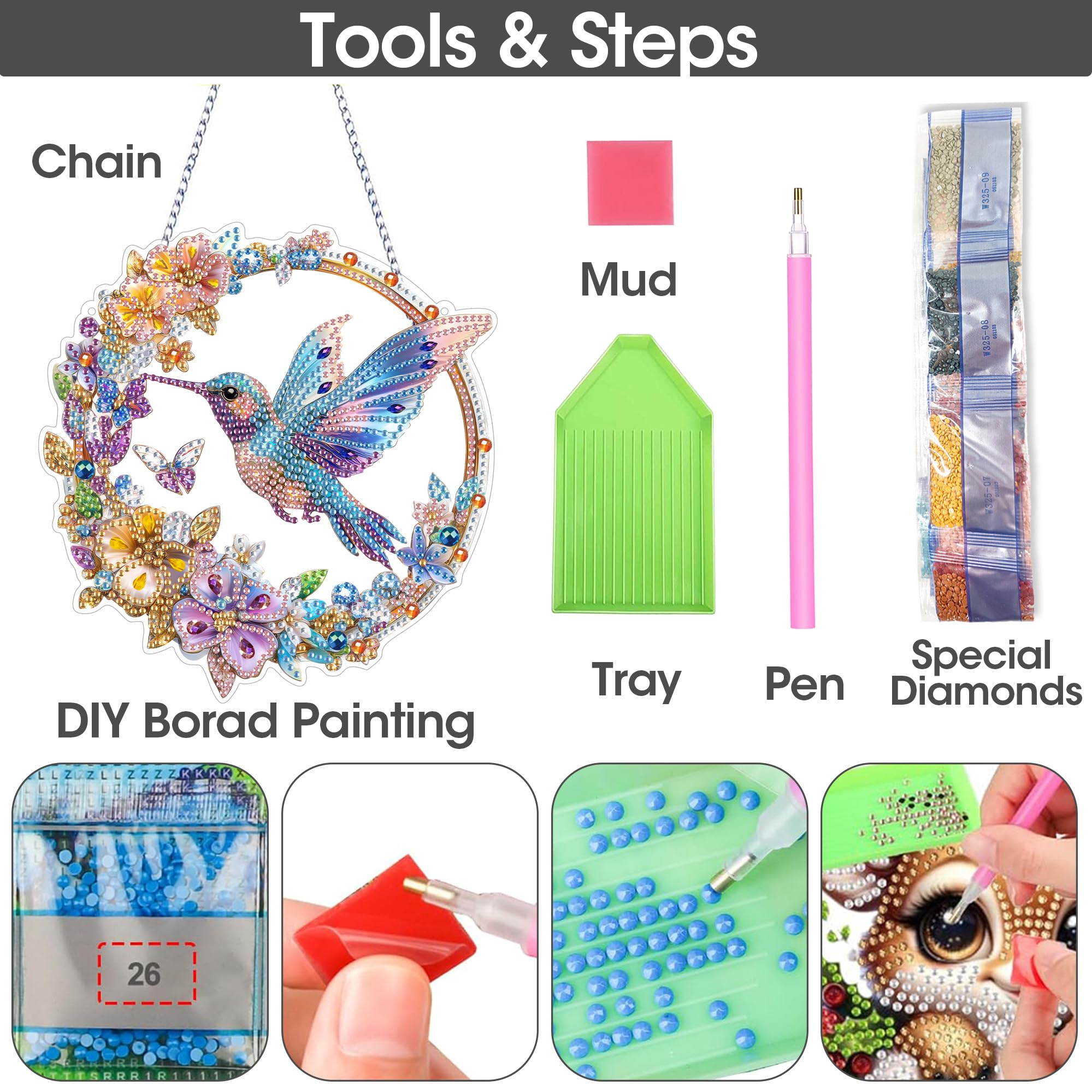 DOMROM Kit De Suspension En Forme De Paon Pour Adulte, Strass De Forme