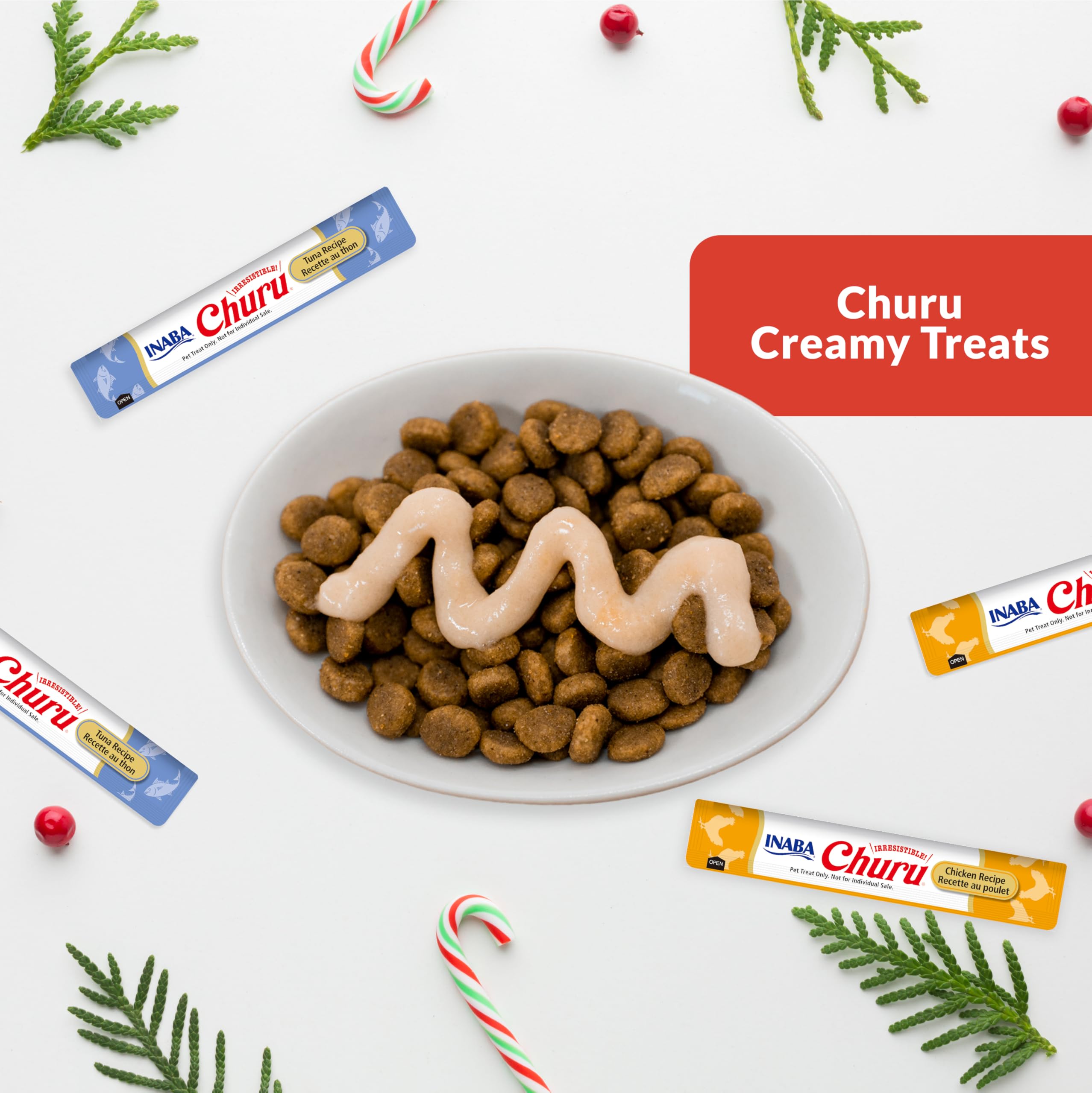 INABA CIAO - Holiday Box Dashi Delights - 10 Kurczak Churu - 10 Tuńczyk Churu - Bogaty w białko - Karma dla kotów - Topping - Naturalne składniki - Smaczne i zdrowe - Karma dla kotów