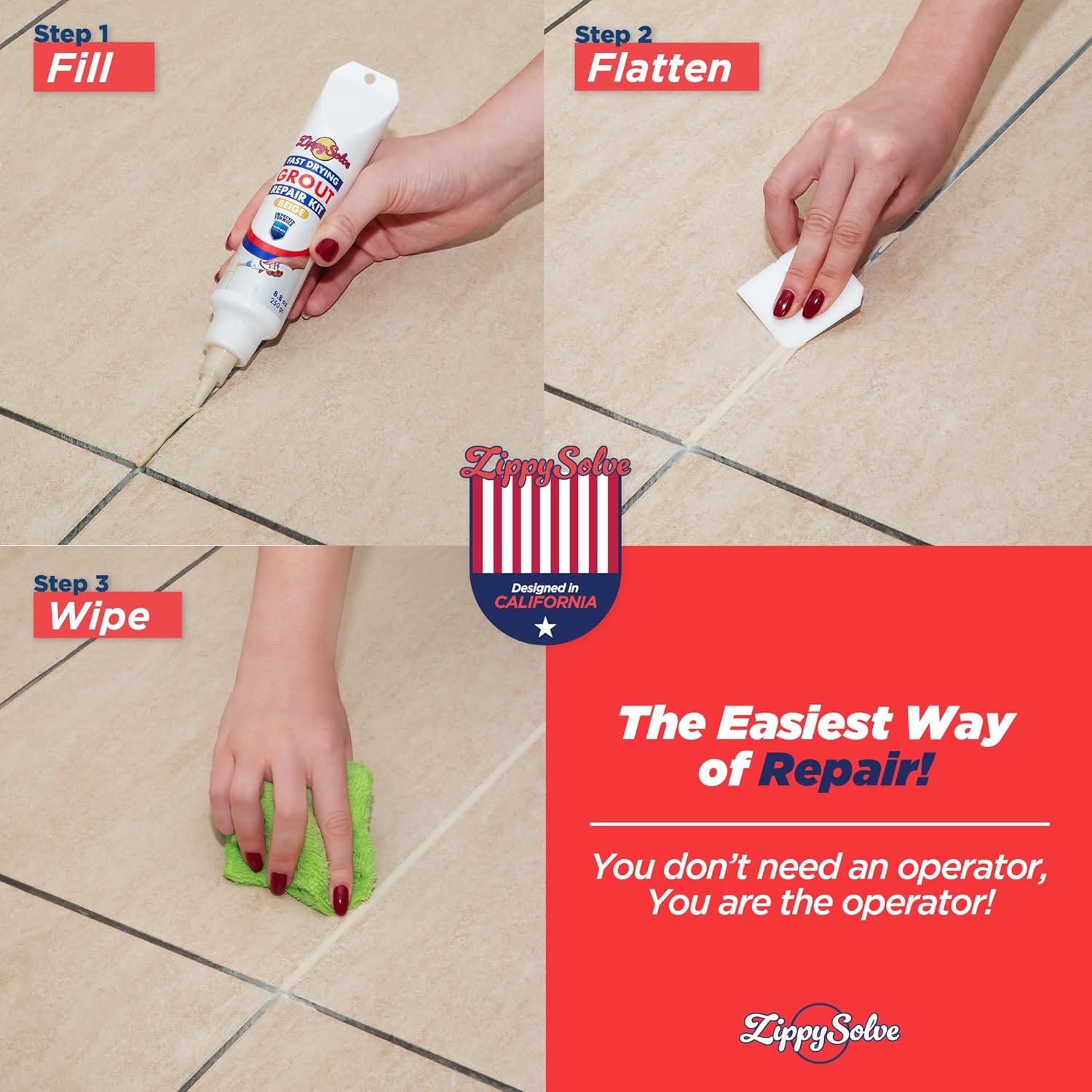 Tile Grout, Repair Kit, Restore & Renew Tile Joints Line, Fast Drying Tile Grout Paint Squeeze Tube for Bathroom Shower Kitchen Floor, Waterproof (50 Pack 8.8 oz Each, Beige)
