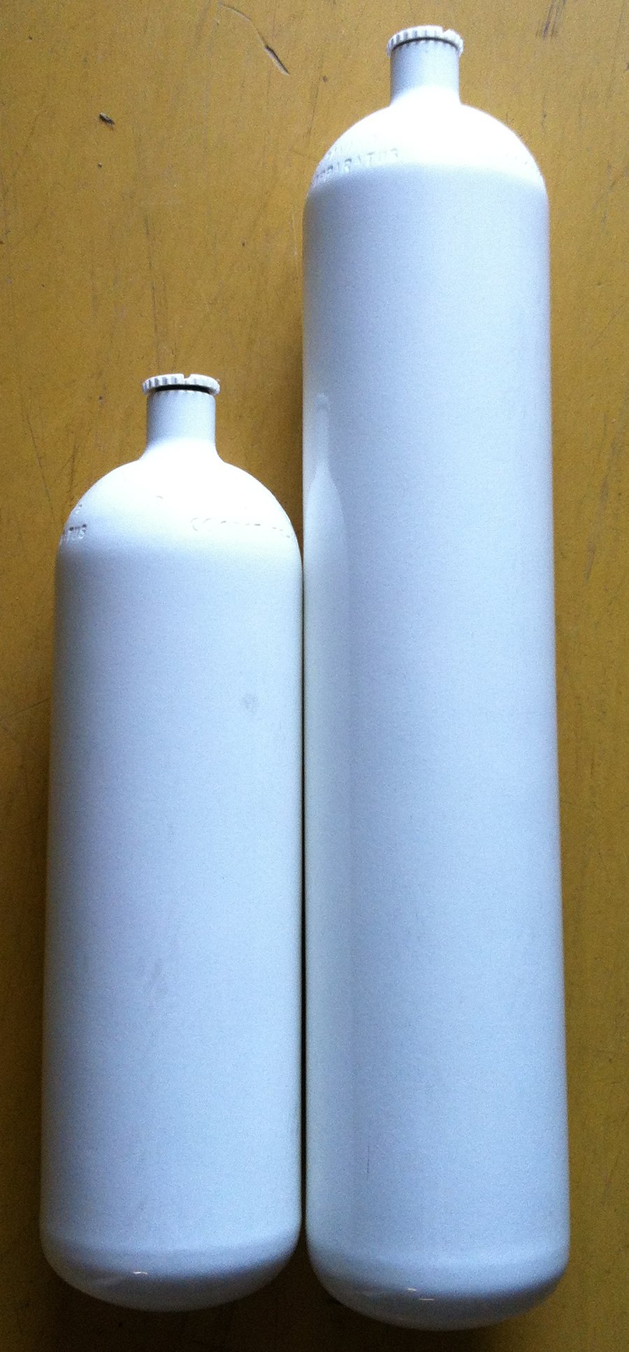 Borraccia in acciaio, 3 litri, 230 bar, diametro 100 mm, senza valvola, filettatura del collo della bottiglia M18 x 1,5 mm
