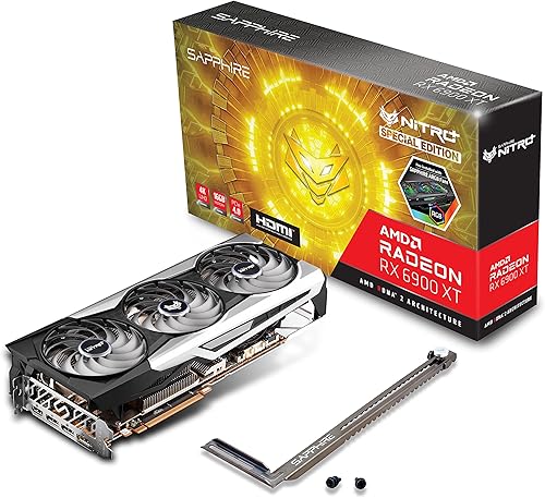 Sapphire 11308-03-20G Nitro+ AMD Radeon RX 6900 XT Edición especial PCIe 4.0 Gaming Tarjeta gráfica con 16 GB GDDR6