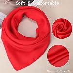 SUOSDEY Women Silk Feeling Scarf, 27.5" Square Satin Head Bandana Wrap Neck Scarf Lightweight