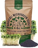 OrganoRepublic Broccoli Sprouting & Microgreens Seeds: 32,500 Non-GMO Heirloom Seeds in 4oz Resealable Bag for Soil, Hydroponics
