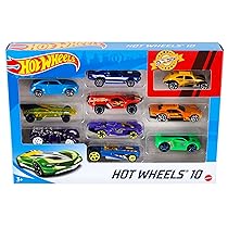 Hot Wheels – Set Macchinine da 10 Veicoli in Scala 1:64, con Decorazioni Mozzafiato, da Collezionare, Single, 54886