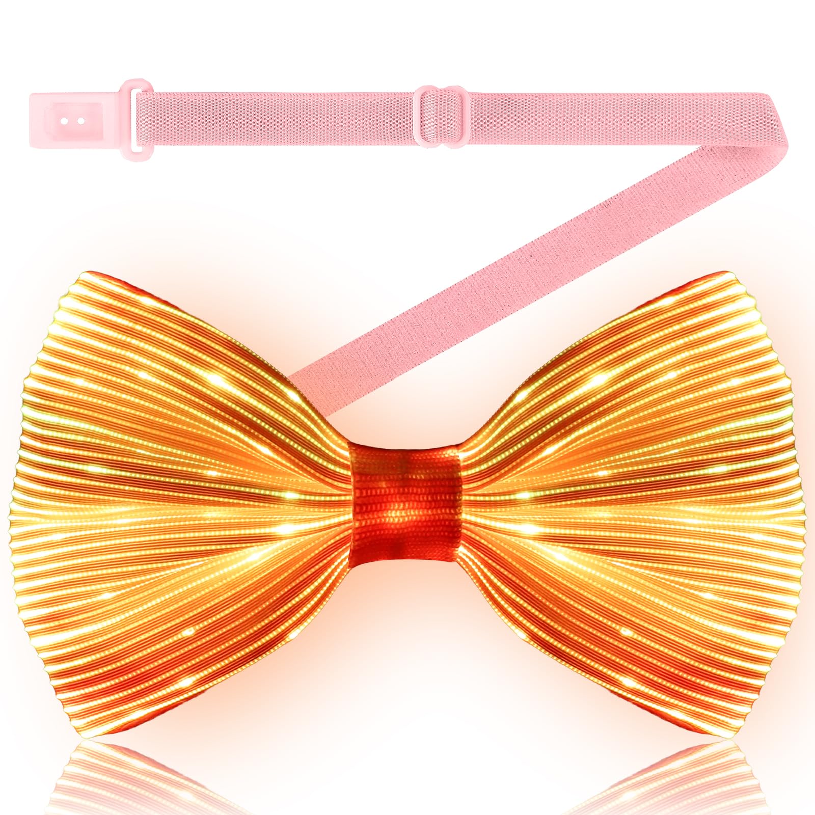 Light up Bow Ties 7 Colors LED Necktie Formal Bowtie for Wedding Funny Rave Accessories for Festival Party