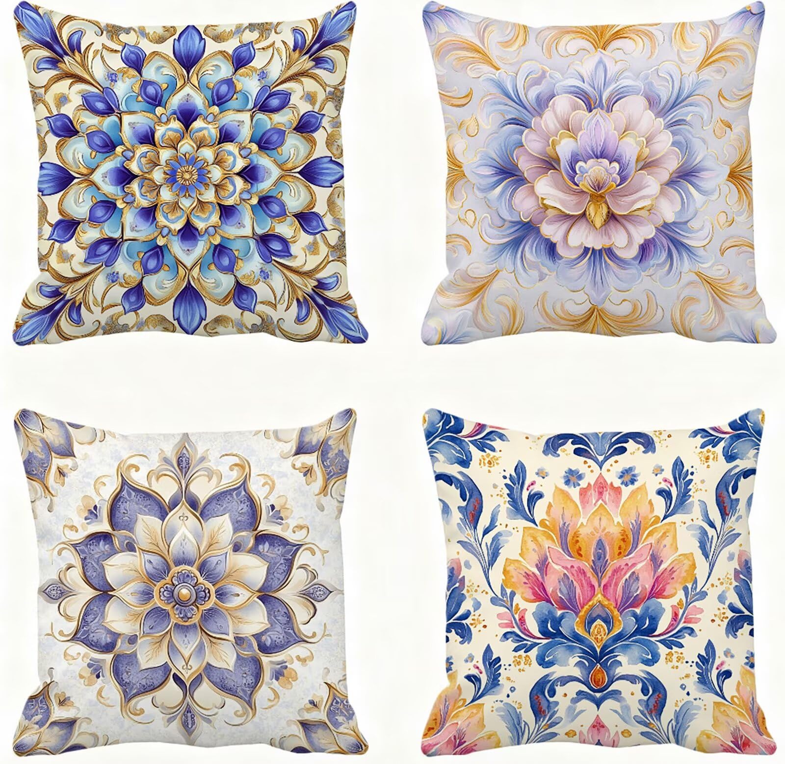 Coussin canapé violet housse mandala pour renouveler votre déco