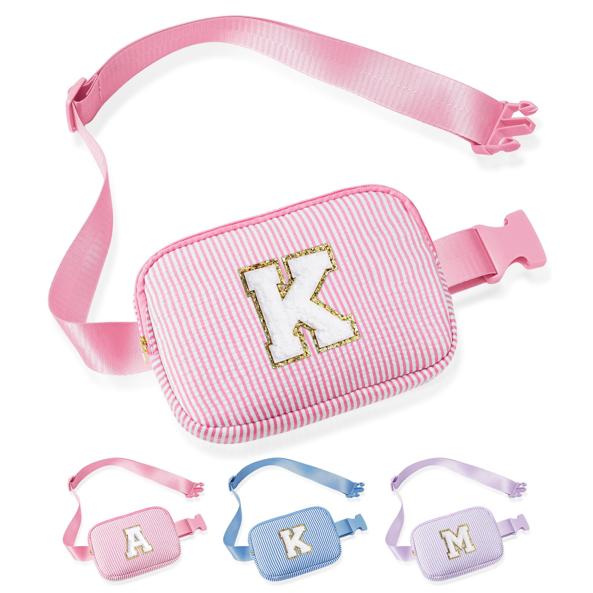 YOOLIFE Initial Crossbody Bag Belt Bag | Fanny Pack Valentines Gifts for Daughter Sister Friends | Gifts for Girls | Personalized Gift for Women |