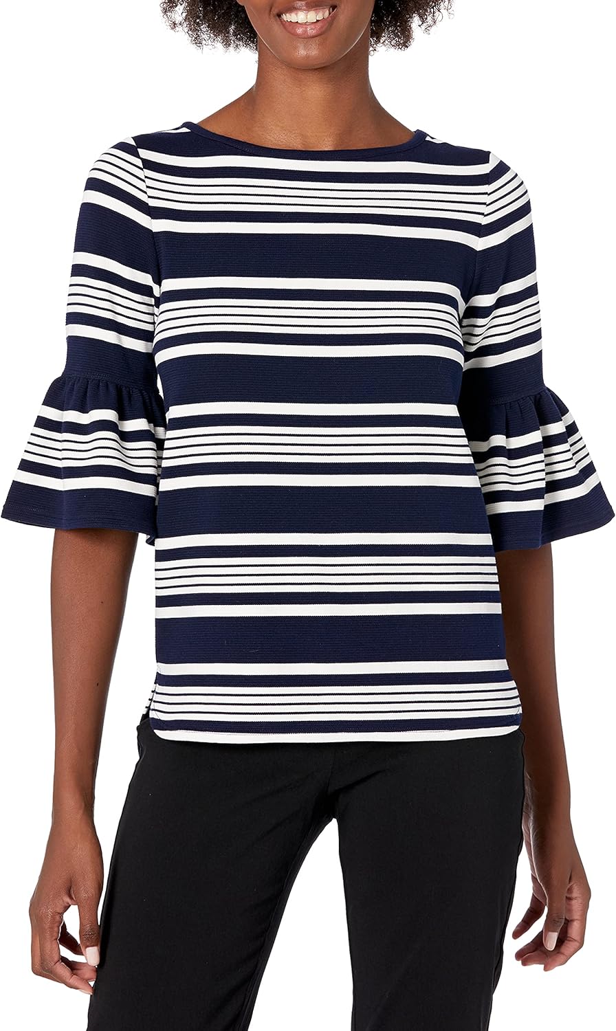 Amazon Brand Lark & Ro Women's Three Quarter Bell Sleeve