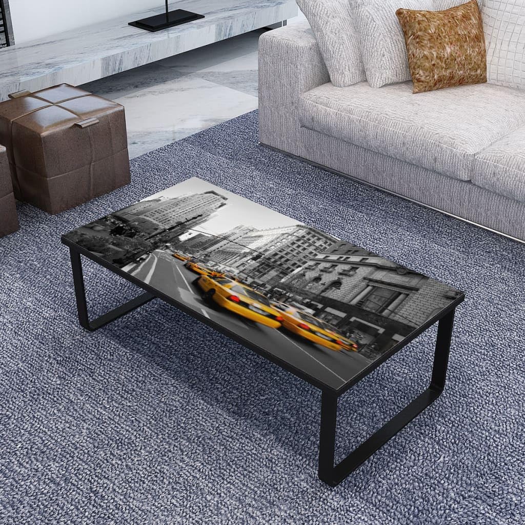 Table basse rectangulaire en verre : finissez-en avec le désordre grâce au double plateau