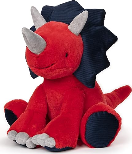 Miniatura 2 de GUND Carson Triceratops - Peluche de dinosaurio de peluche, rojo y azul, 12 pulgadas