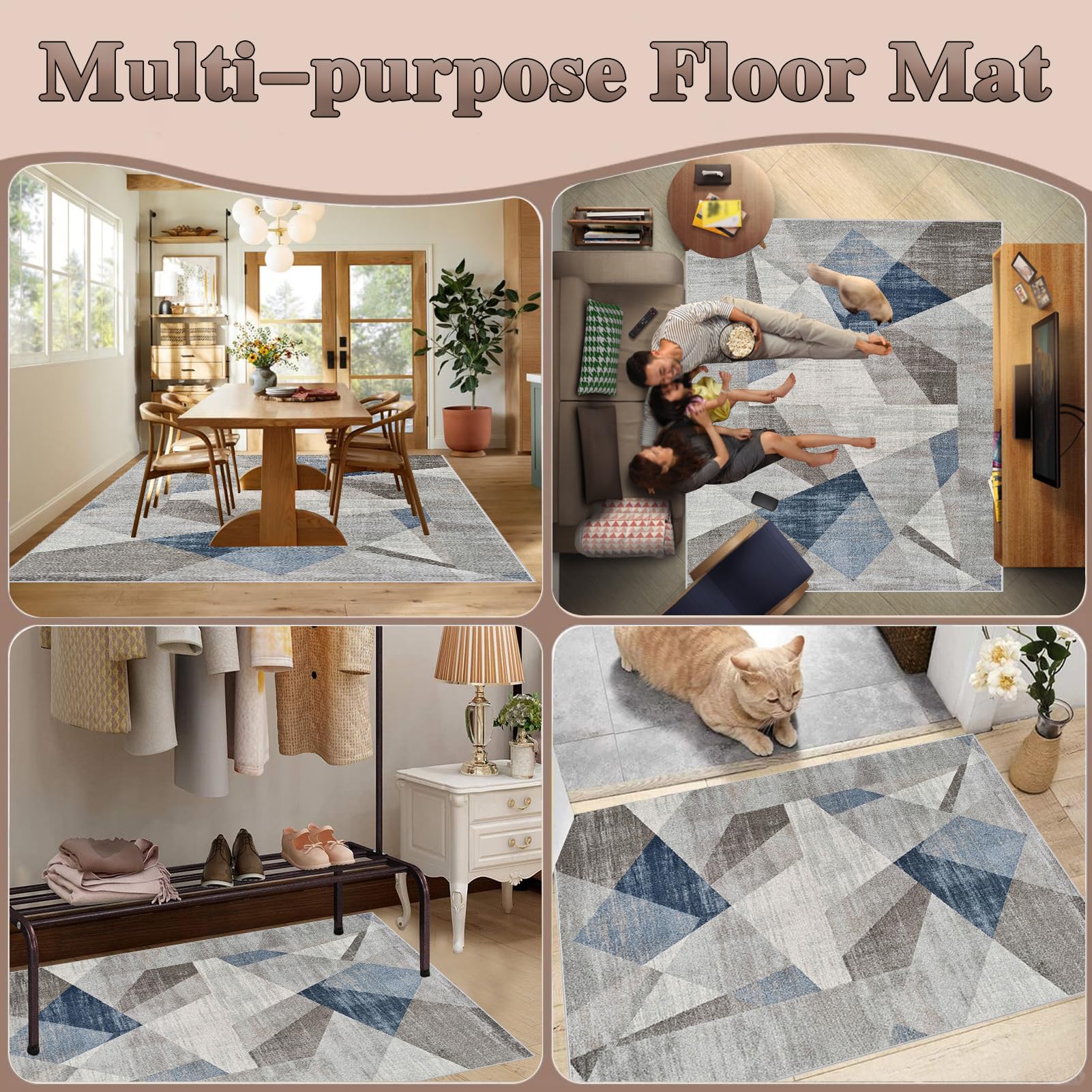 Tapete protector de suelo de madera dura para silla de oficina para alfombras y azulejos, tapete para silla de juegos, fácil de limpiar, tapete debajo del escritorio, protector de suelo, 70 x 100 cm