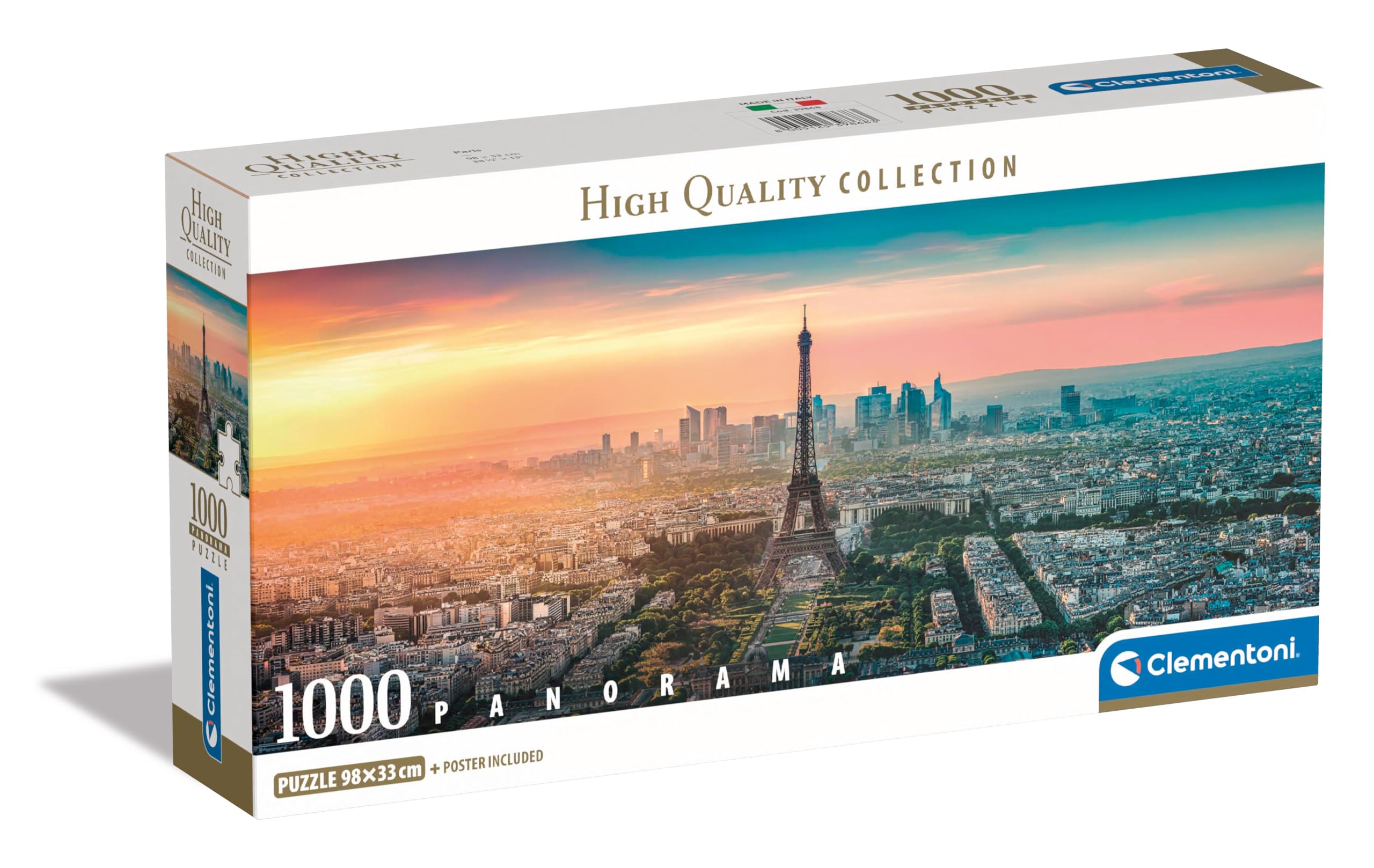 Clementoni Jigsaw Puzzle Collection, Paris 1000 Pieces, Poster Included, Puzzle For Adults 14-99 Years, Gift For Men/Women
