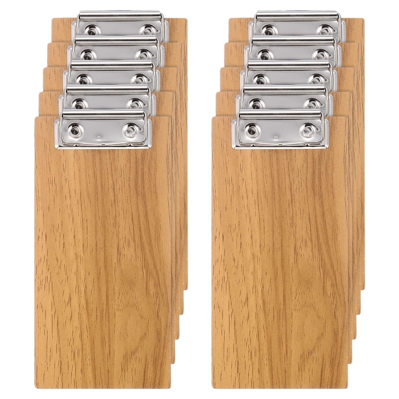 Portablocco Presentatori da 10/20 pezzi | For il ristorante, mini portablocco in legno, menu a mezza pagina, for server bar(Brown 20Pcs)