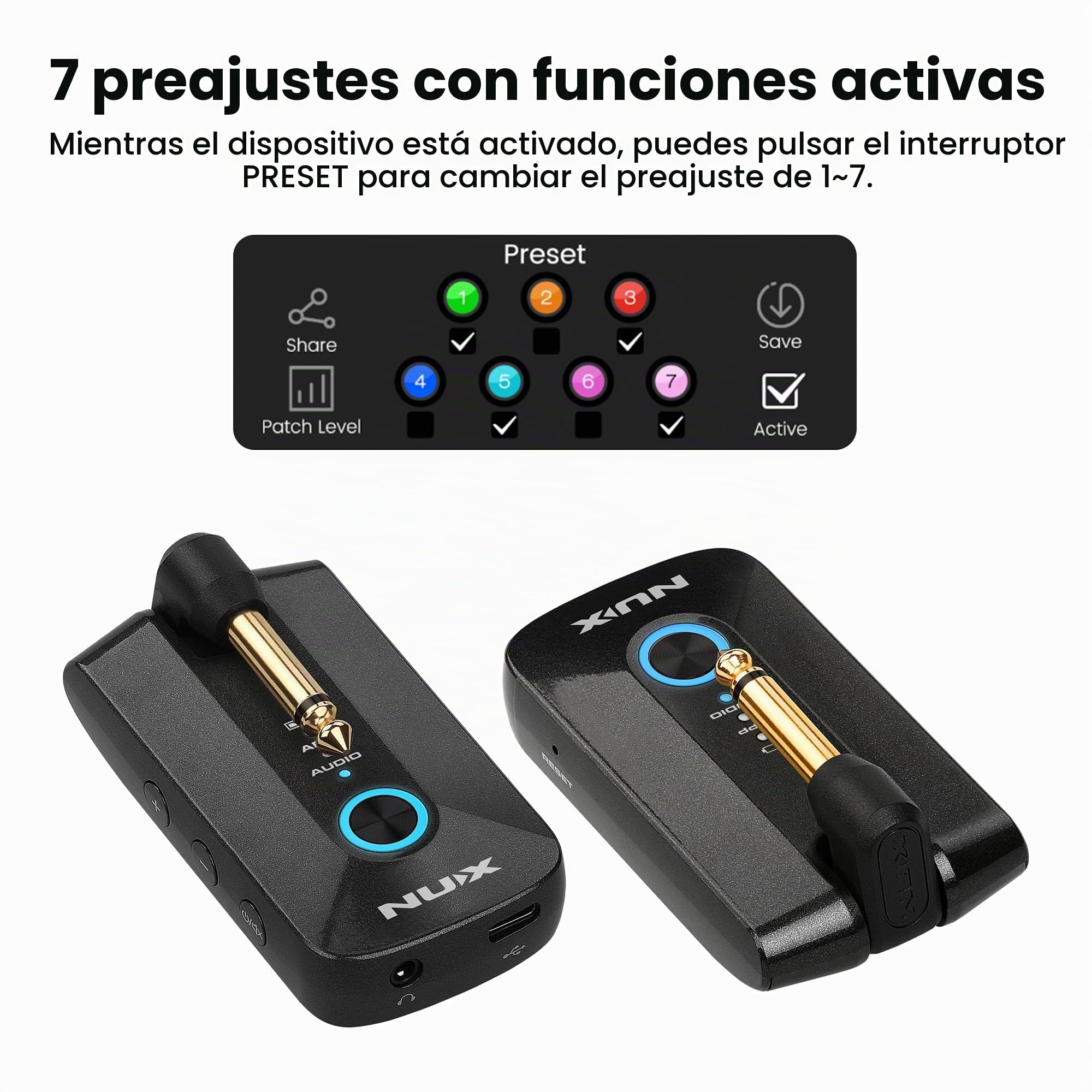 NUX MP-3 Mighty Plug Pro Amplificador de auriculares para guitarra