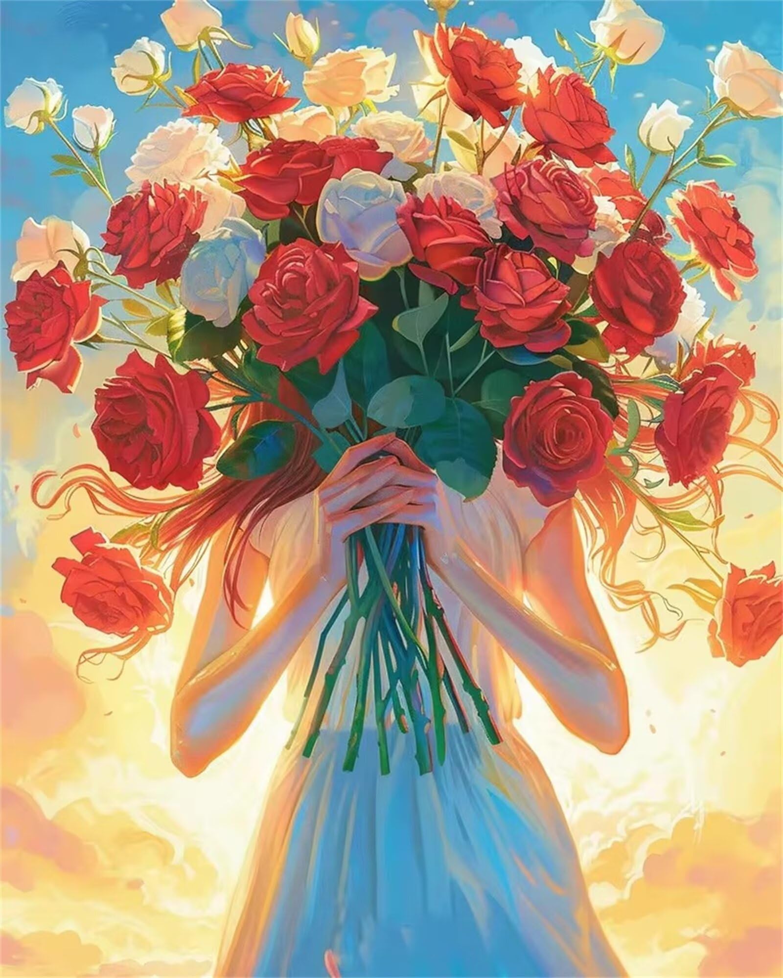 Bouquet di rose per ragazze Puzzle di 1200 Pezzi per Adulti, Alta Qualità puzzle adulti, Puzzles Classico Relax Giochi, Regalo Perfetto