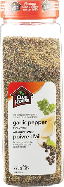 Club House, Quality Natural Herbs & Spices, Garlic Pepper Seasoning, 725g