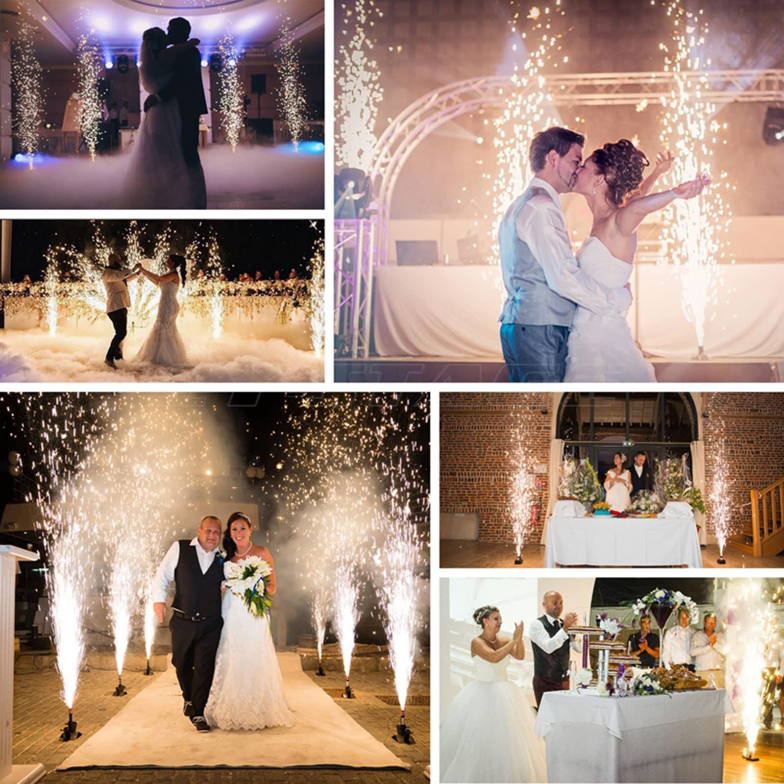 8 StüCk Kalter Pyrotechnischer EmpfäNger, Funkfernsteuerungssystem, Mit SchutzhüLle/Fernbedienungen, FüR Hochzeit/Party/BüHne Schaffen Eine Feurige AtmosphäRe