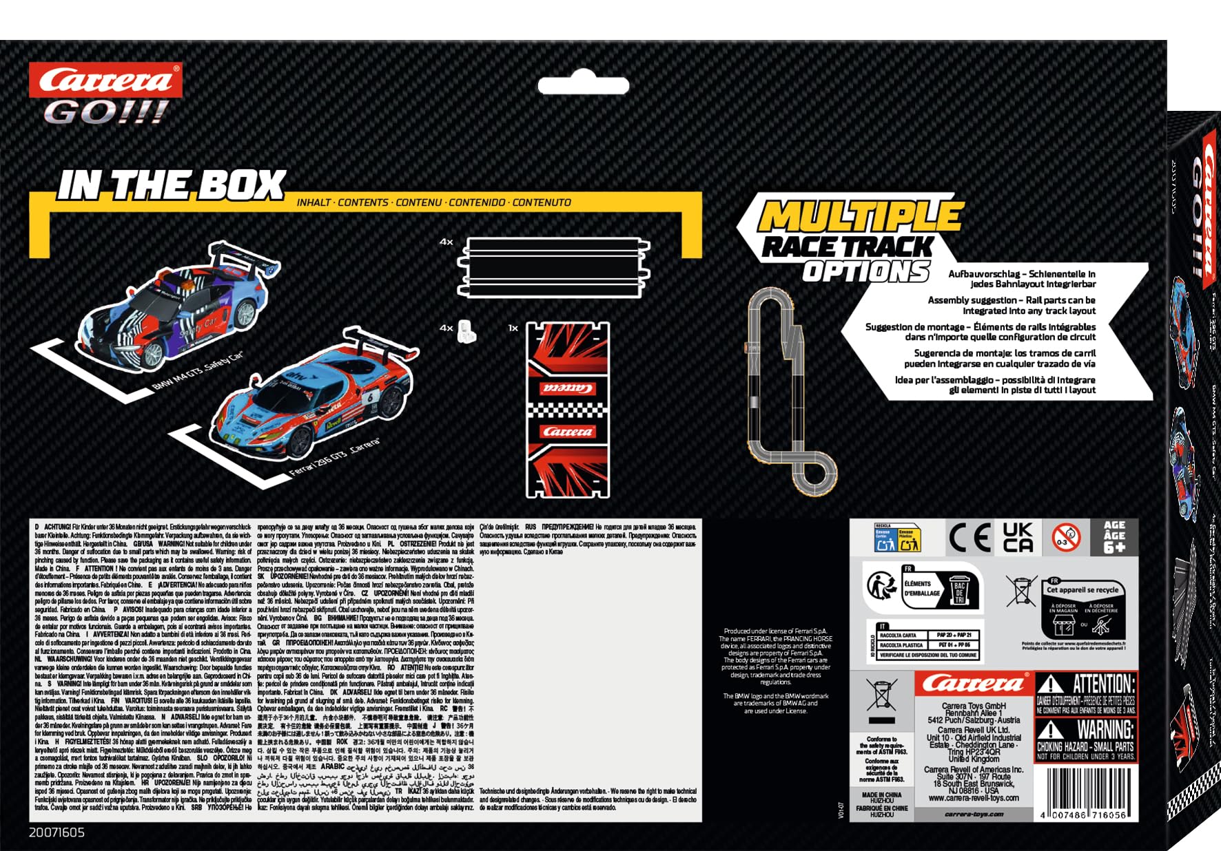 Carrera GO!!! Track Extension Pack - GT Racer, 1.3 Metres, 4 Straight Sections and Tunnel Section, 40 cm x 27.8 cm - Image 2