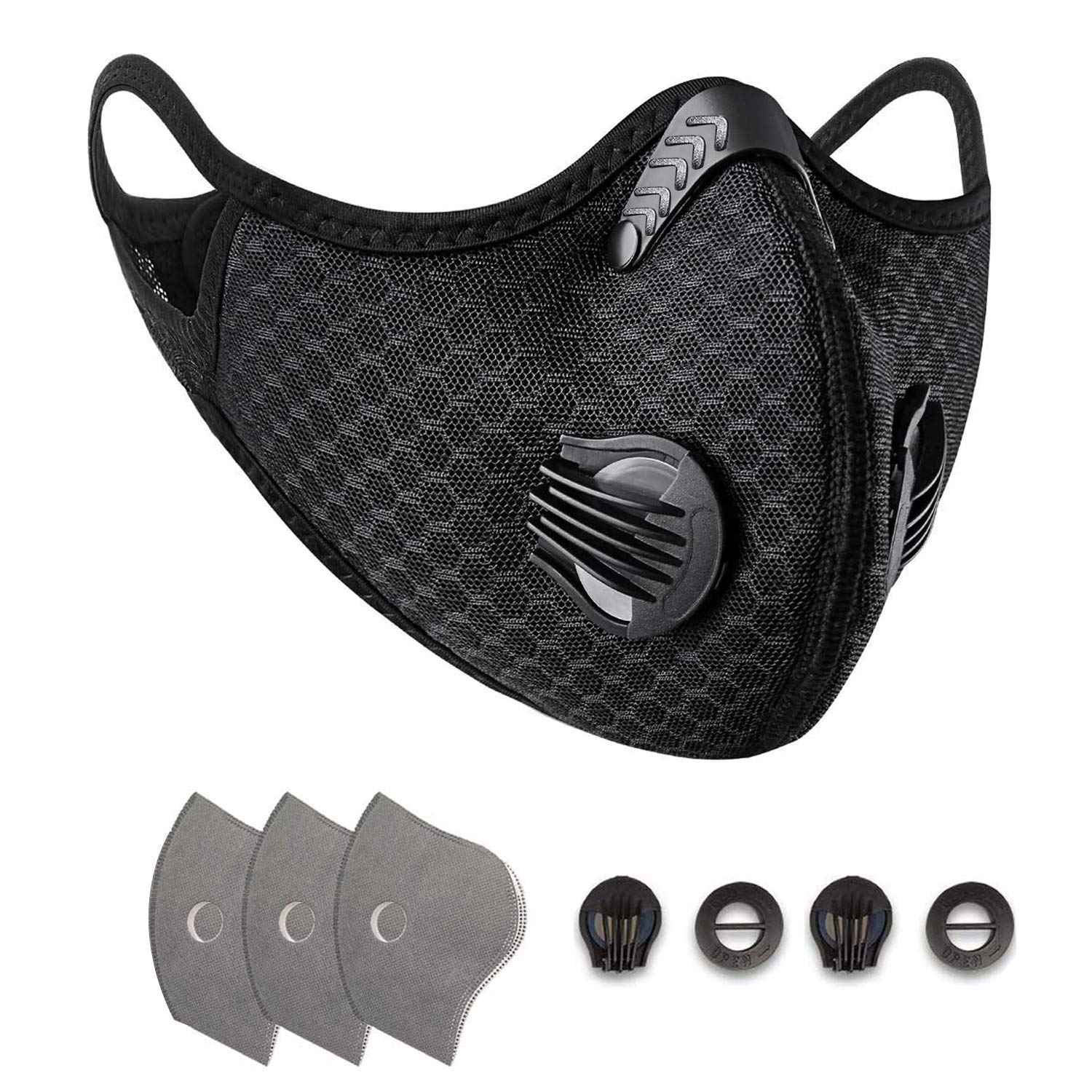 salipt Filters Reusable Anti Dust Unisex Mouth Face Filter Replacement Breathable Earloop Smoke Pollen for Outdoor Cycling,Sports