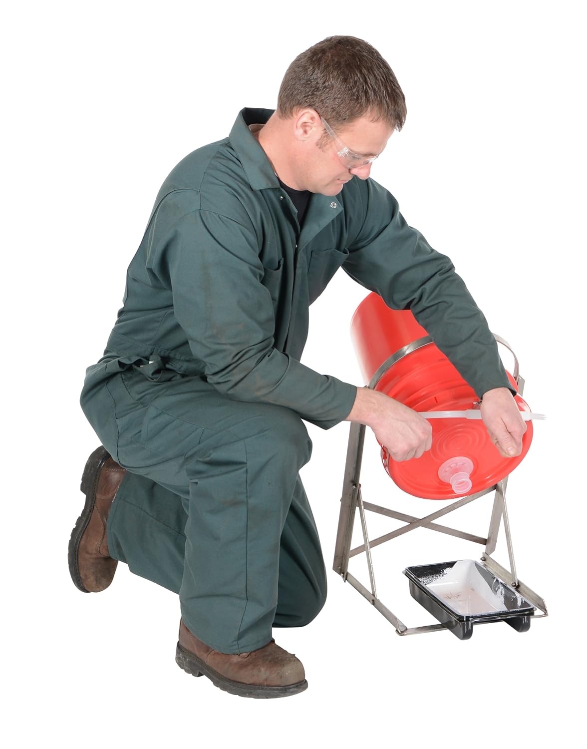 Vestil CAN-S Stainless Steel Manual Pail Tipper, 70 lbs Capacity, 12-1/2" Width x 30" Height x 14-1/4" Depth : Industrial & Scientific