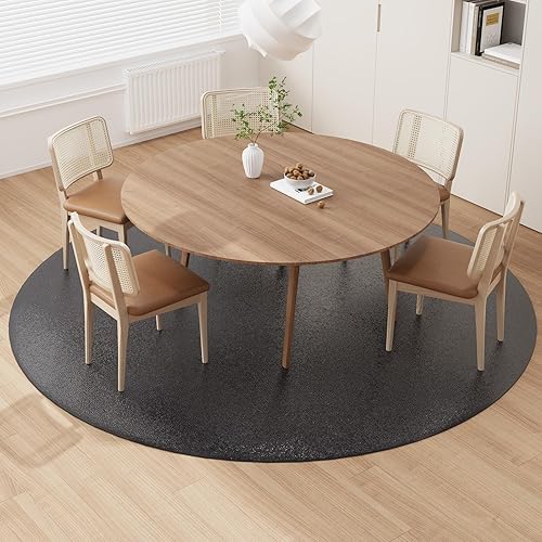 Miniatura 52 de Tapete de plástico transparente para debajo de la mesa de comedor, 4 pies, redondo, antideslizante, impermeable, alfombra de vinilo para el hogar