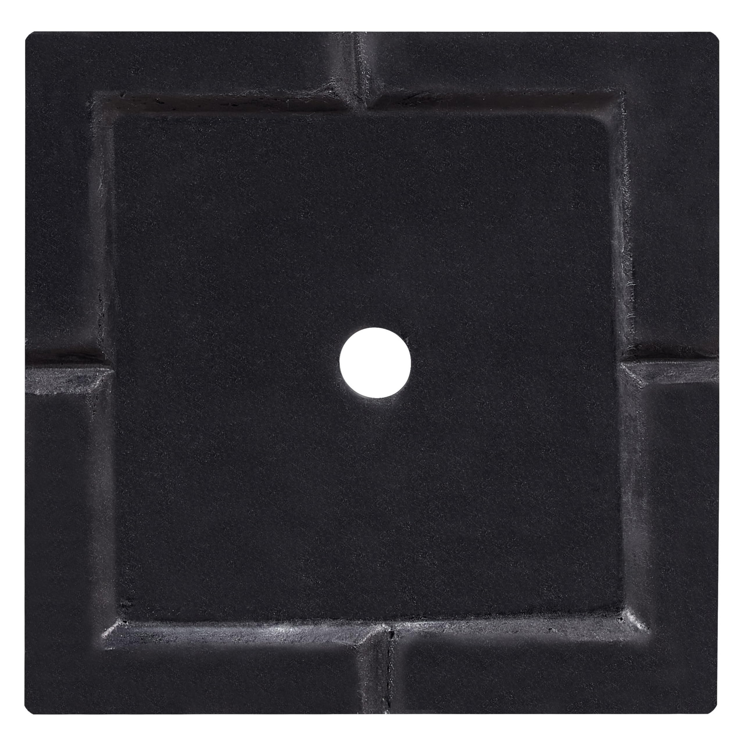 Praktischer Blumentopf 26 x 26 x 60 cm Lehm-Faser-Mischung schwarz Dion