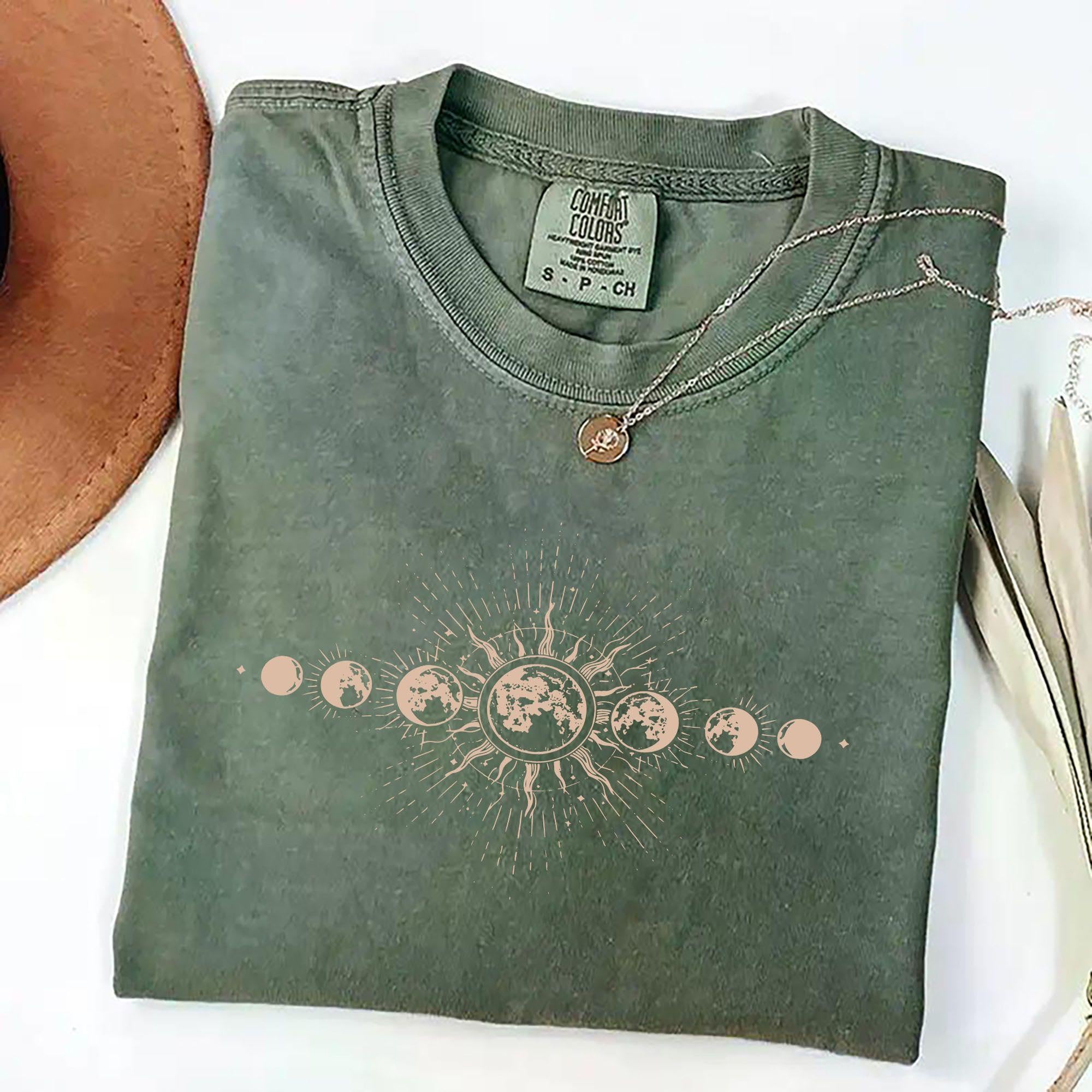 Celestial Moon Phase Shirt Comfort C …