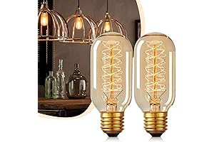 DORESshop Edison Bulbs: Amber Light Bulbs 60 Watt | Dimmable Decorative Light...