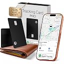 SPOTMINDERS Apple MFi Certified Wallet Tracker PRO Bank Card Design - Works With Apple Find My Tracking Card for Wallet Card Rechargeable Tag IP68 0.07in Slim Iphone Item Finder for Luggage Tags Purse gallery image