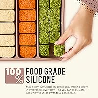 Vista 3 de Silicone Baby Food Storage Container with Lid - 26.4oz Freezer Safe Stackable Meal Prep Containers for Baby Puree, Homemade Food & Snacks - BPA