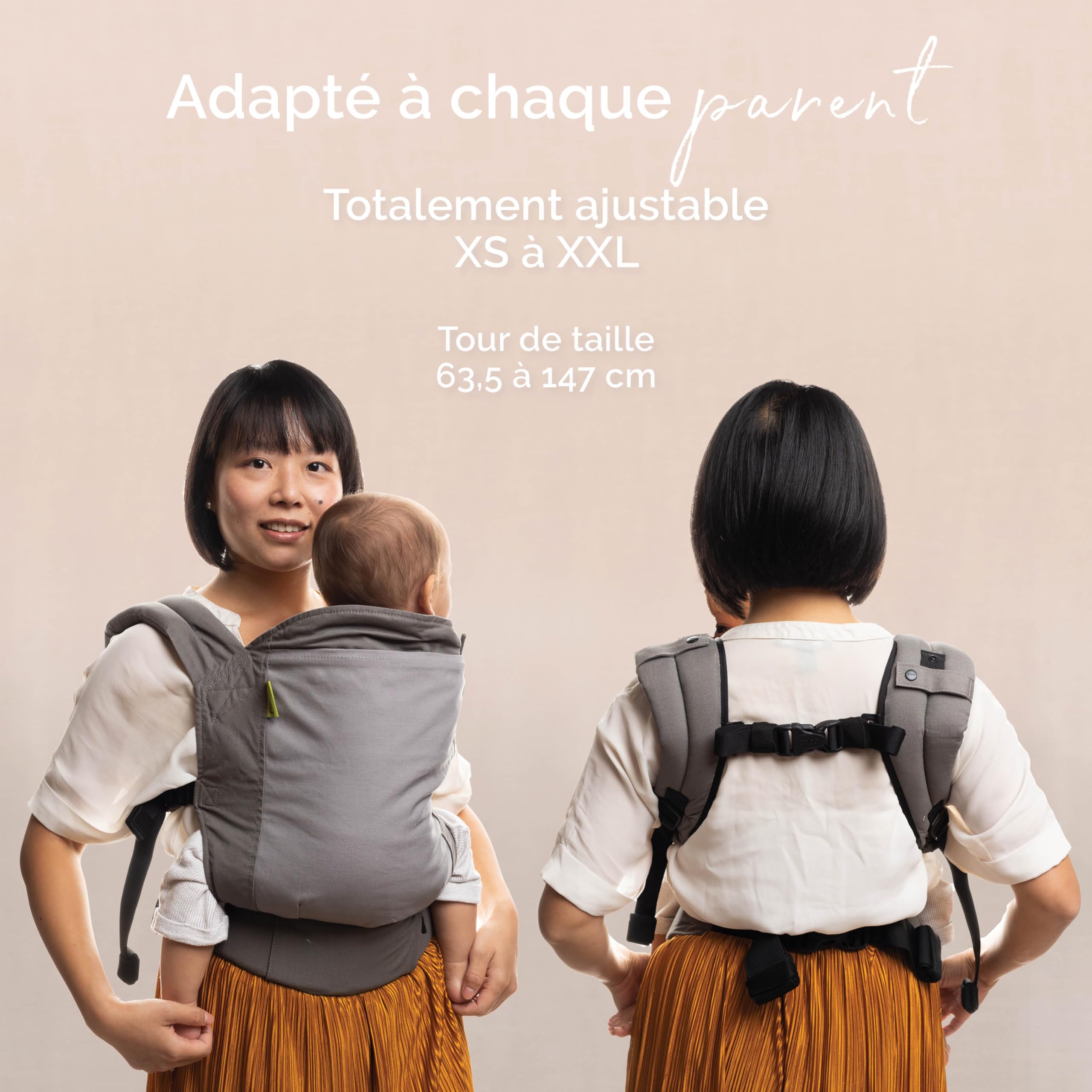 Boba Porte-bébé Classic 4GS - Dusk - Sac à dos ou sac avant pour les nouveaux-nés de 3 kilos et les enfants jusqu'à 20 kilos.