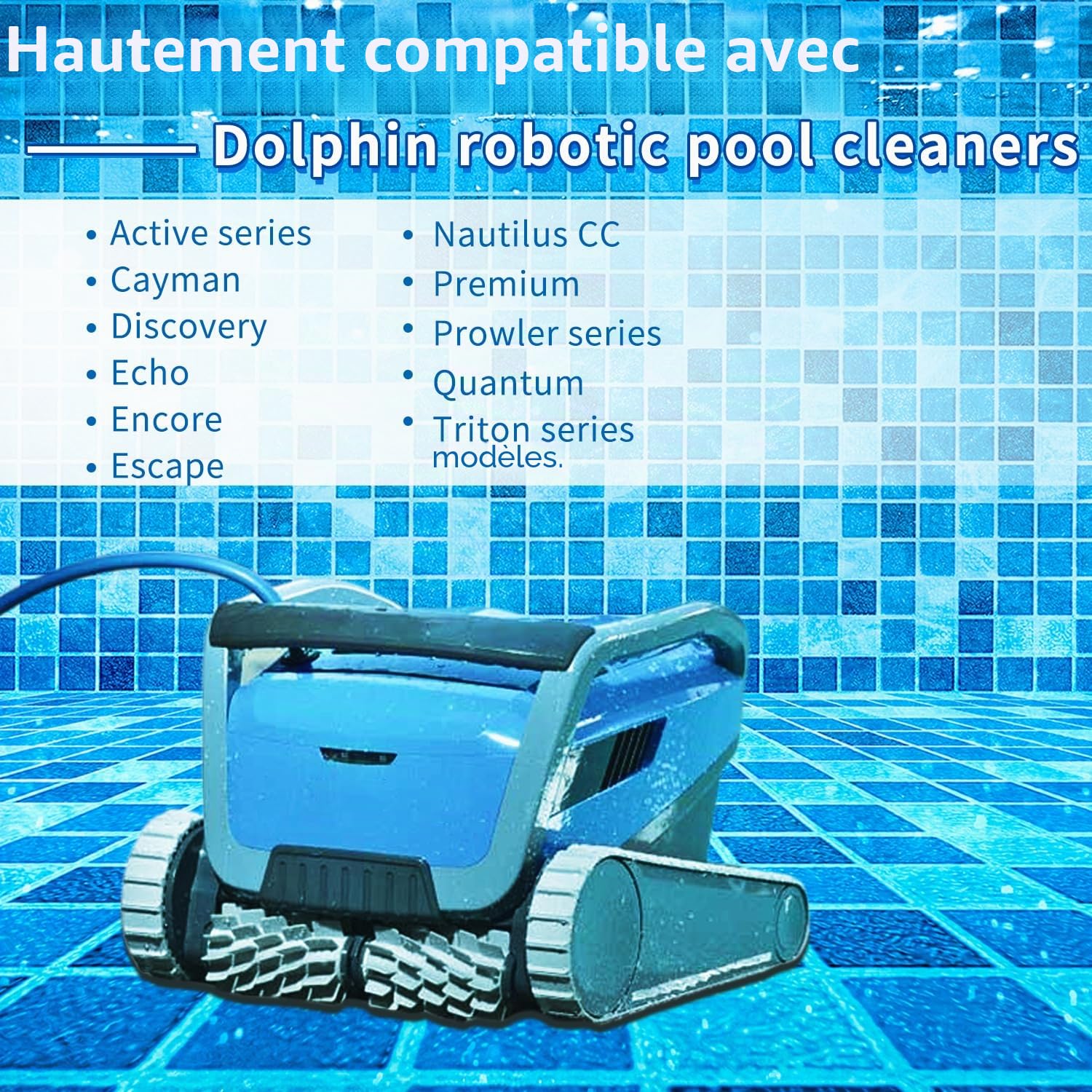 Maytronics Dolphin rails de rechange gris lot de 2 pour nettoyeur de piscine robotique 9983152-R2