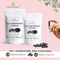 Vista 7 de Cosmic Element Cápsulas de polvo de semillas negras 100% puras orgánicas – Vegana Nigella Sativa 450 mg de semillas de comino negro por porción